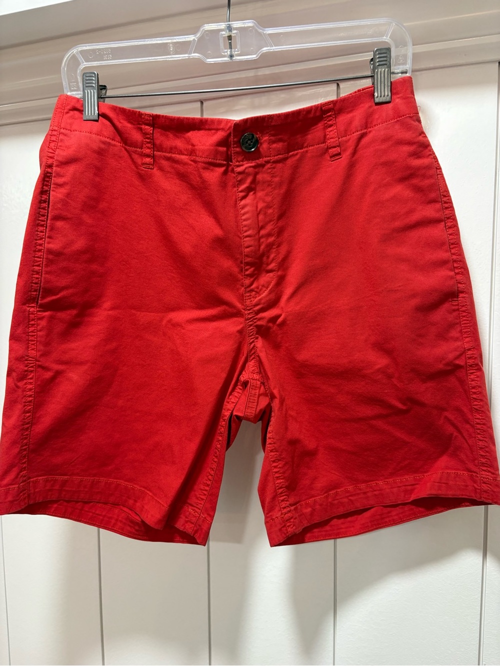 Bonobos Shorts Mens Size Small Red Chino Flat Front 7” Inseam Casual Preppy Golf